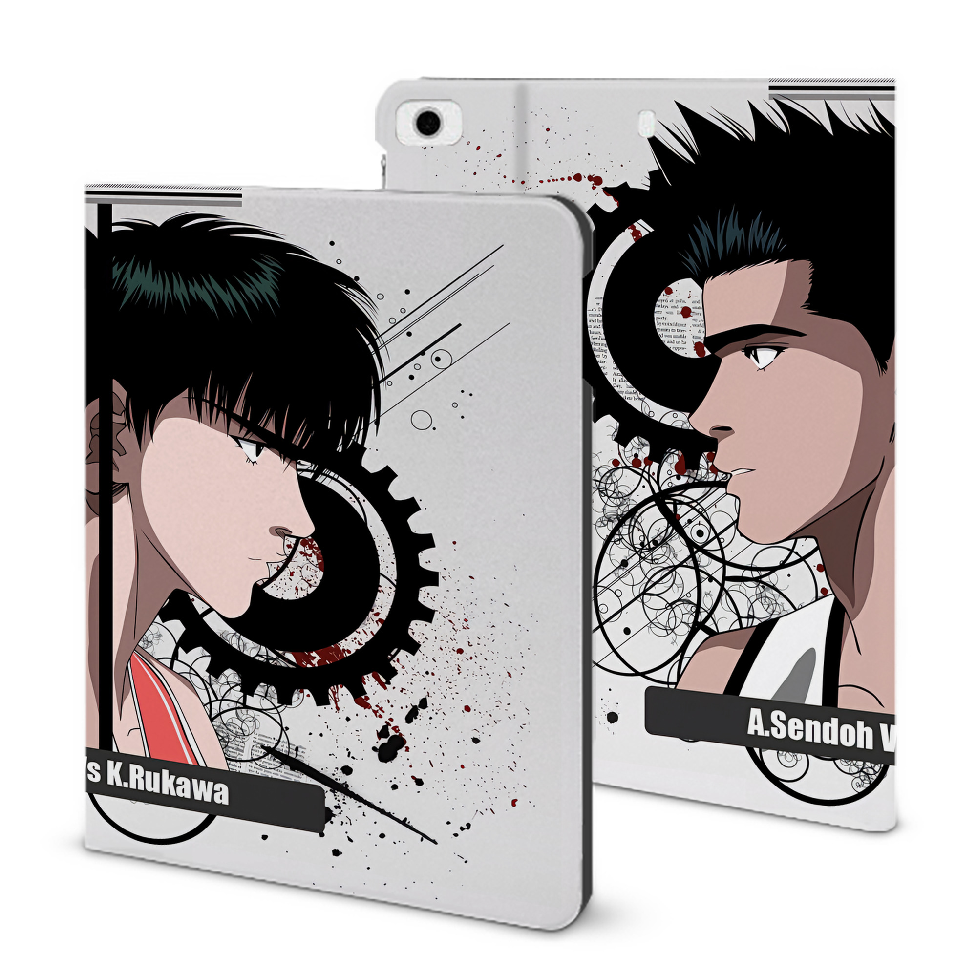 （画像用） SLAM DUNK／スラムダンク IPad ケース ブック型 PUレザー TPU 耐衝撃 軽量 薄型 ペン収納なし 全面保護 IPad 各モデル対応